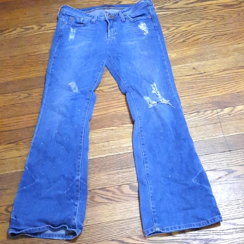 HINT Destroyed Distressed Boyfriend Jeans Juniors Size 11